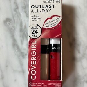 NEW Outlast All-Day Lip Color with Topcoat in color 507 - Ever Red-Dy Red 24 NIB
